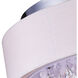 Dash 4 Light 18 inch Chrome Drum Shade Flush Mount Ceiling Light in Off White